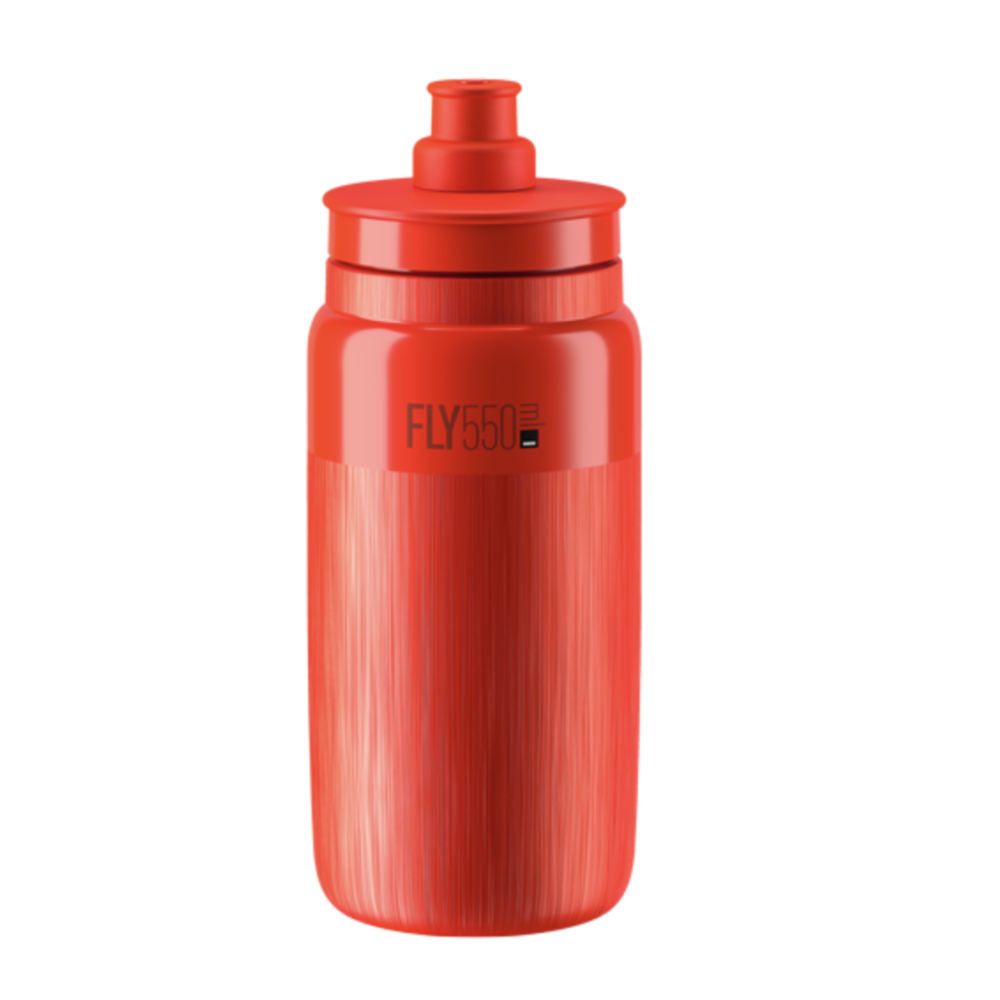 elite bidon fly tex rouge, logo gris 550    BIKERY