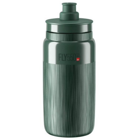 elite bidon fly tex vert fonce, logo gri    BIKERY