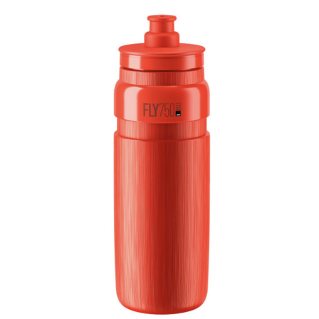 elite bidon fly tex rouge, logo gris 750  ELITE  BIKERY