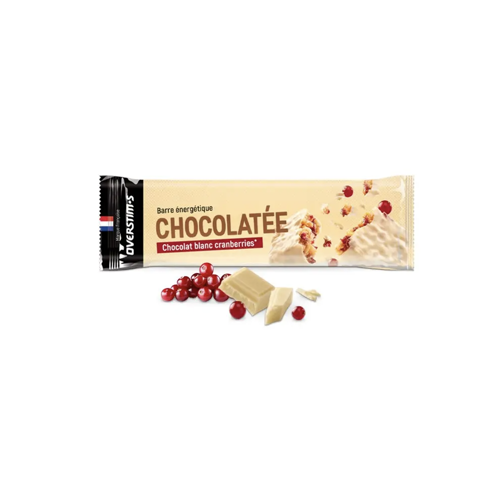 barre chocolat blanc  cranberries choco  OVERSTIM  BIKERY