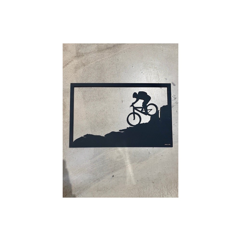 cadre vtt montagne  35 x 22 cm, noir  JE SUIS ART  BIKERY